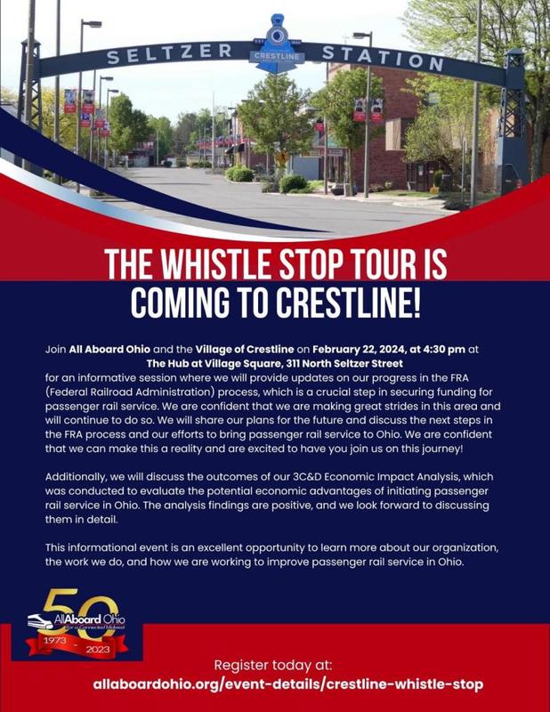 THE WHISTLE STOP TOUR IS COMING TO CRESTLINE! header image