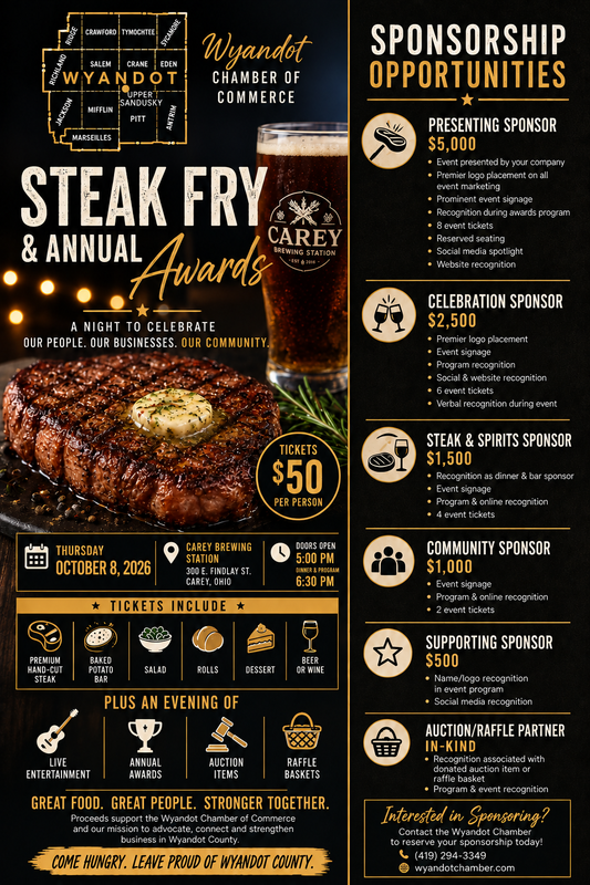 Wyandot Chamber Steak Fry & Annual Awards header image