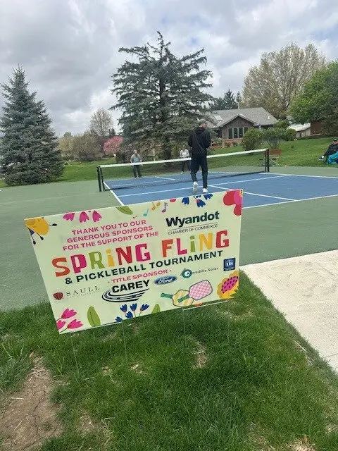 Spring Fling and Pickleball Tournament sign