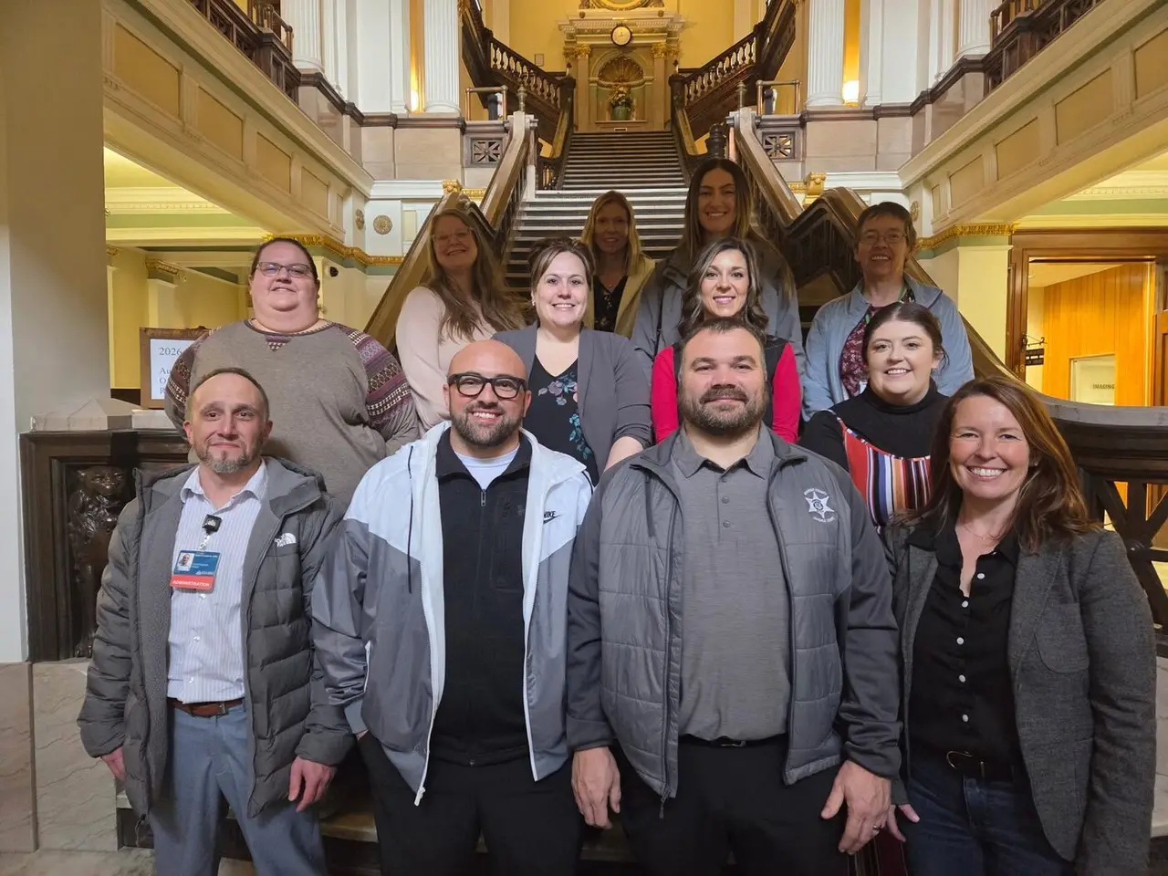 Leadership Wyandot class gathered inside the courthouse
