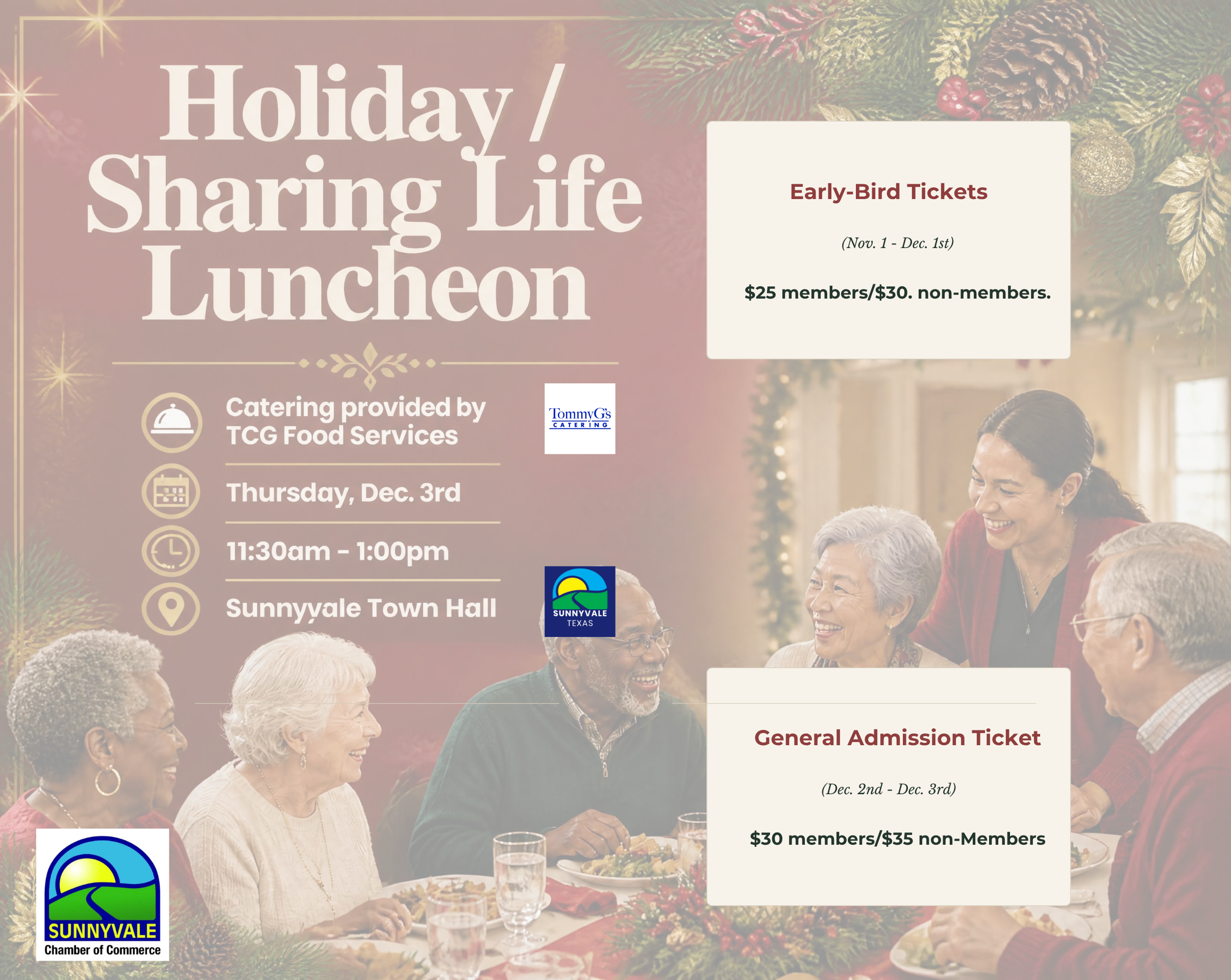 Holiday / Sharing Life Luncheon header image