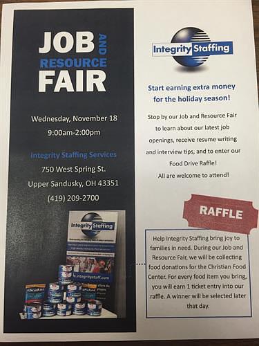 Job and Resource Fair - Food Drive header image