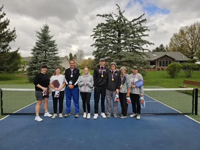 Pickleball tournament participants