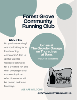 Forest Grove Community Running Club header image