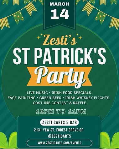 St Patrick's Day Party header image