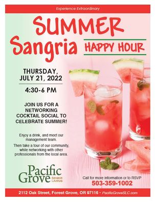 Summer Sangria Happy Hour header image