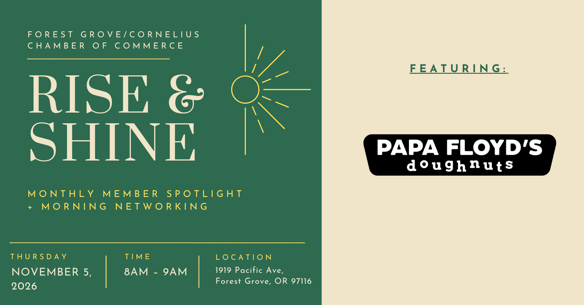 Rise & Shine at Papa Floyd's header image