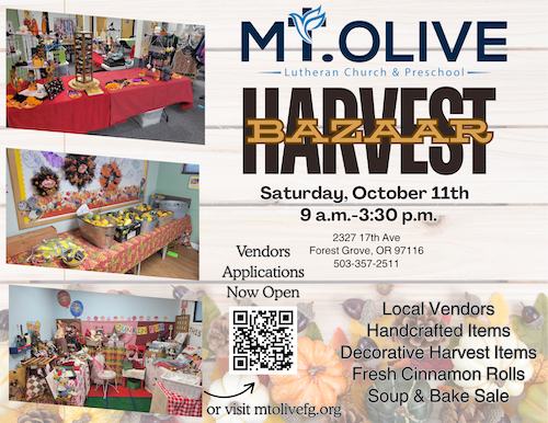Mt Olive Harvest Bazaar header image