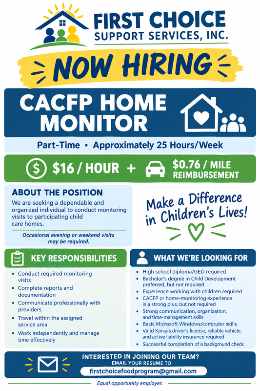 Child and Adult Care Program Home Monitor 