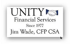 UNITY Financial Services/Jim Wade CFP CSA logo