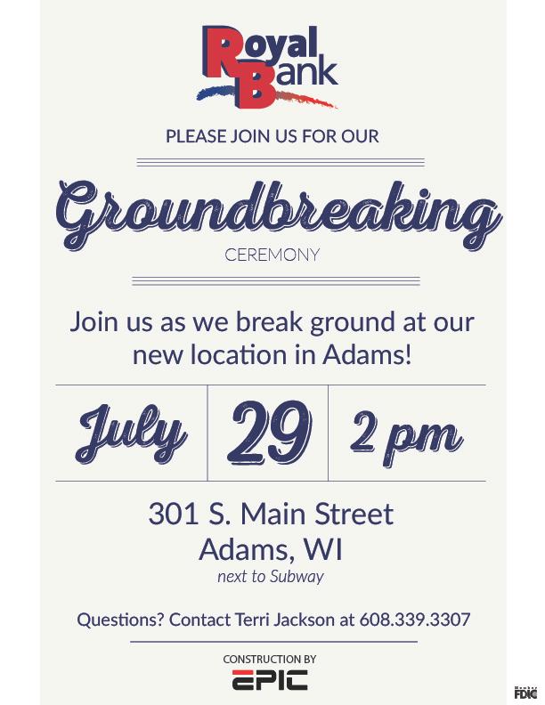 Groundbreaking Ceremony for Royal Bank  header image