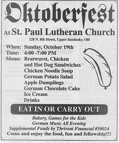Oktoberfest at St Paul Church header image