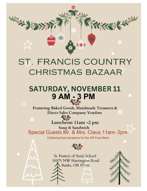 St. Francis Country Christmas Bazaar header image
