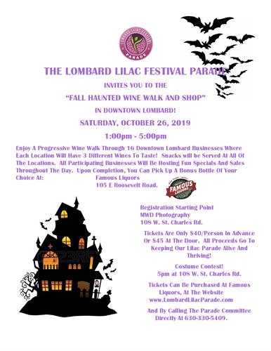 2019 Haunted Wine Walk & Shop header image