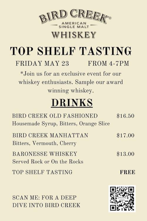 Top Shelf Whiskey Tasting header image