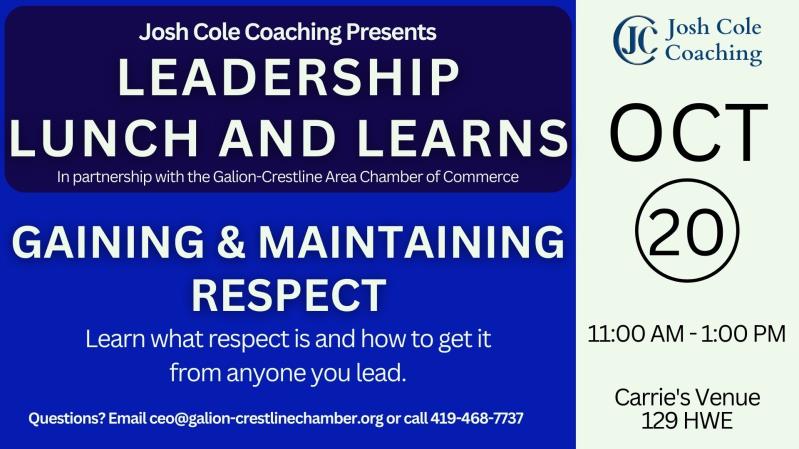 Leadership Lunch & Learns with Josh Cole Coaching header image