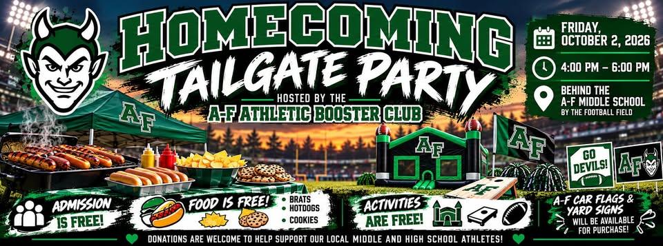 Homecoming Tailgate 2026 header image