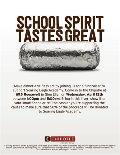 Dine to Donate at Chipotle and support Soaring Eagle Academy header image