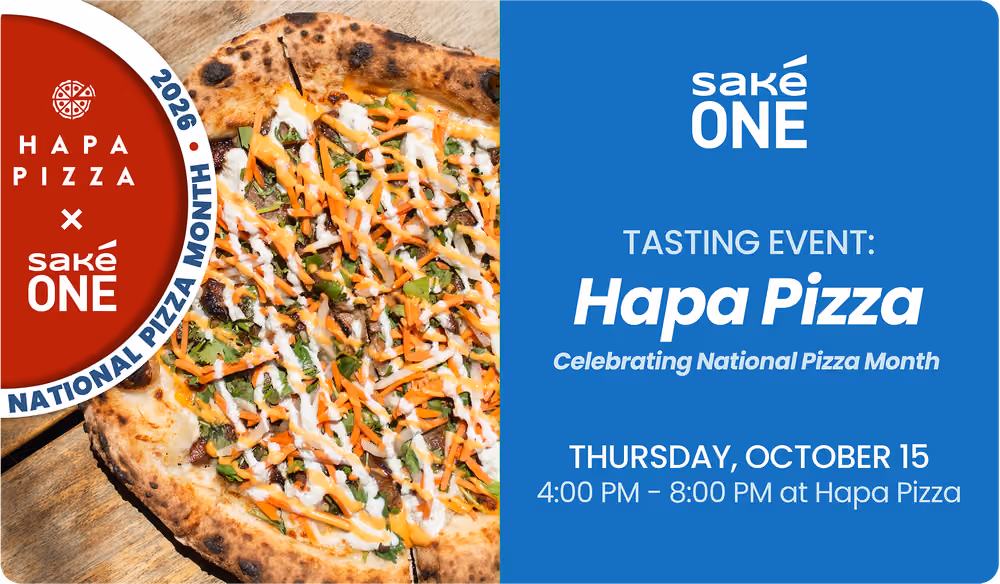 Saké Tasting at Hapa Pizza for National Pizza Month header image