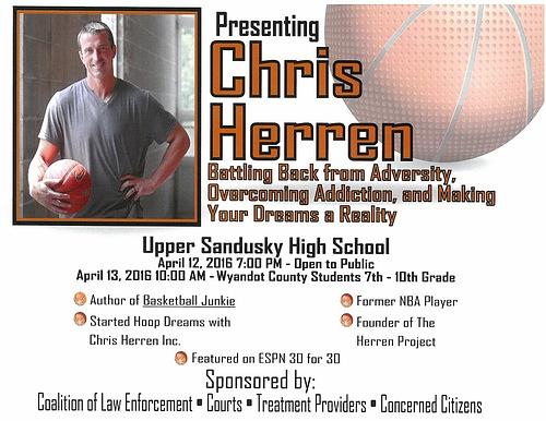POSTPONED: Overcoming Addiction Story by Chris Herren header image
