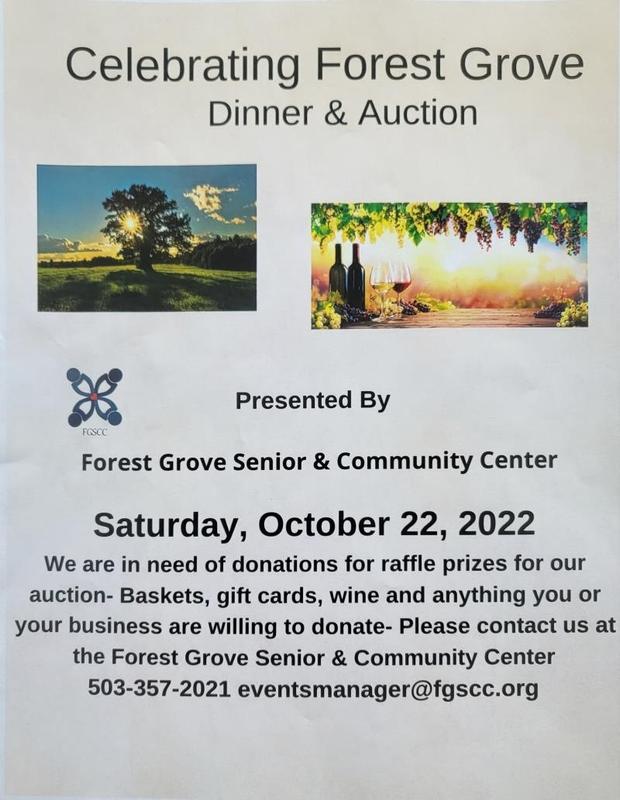 Celebrating Forest Grove Dinner & Auction header image