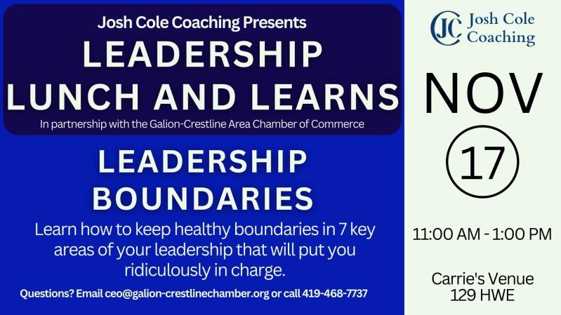 Leadership Lunch & Learns with Josh Cole Coaching header image