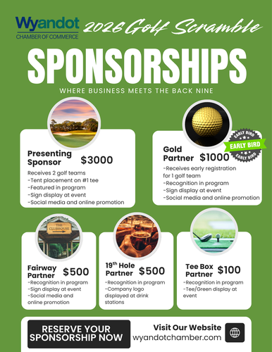 2026 Sponsorships - Golf Scramble header image