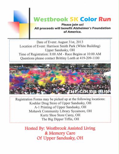Westbrook 5K Color Run header image