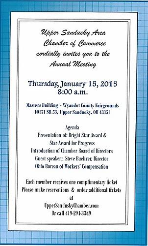 Upper Sandusky Chamber Annual Meeting header image
