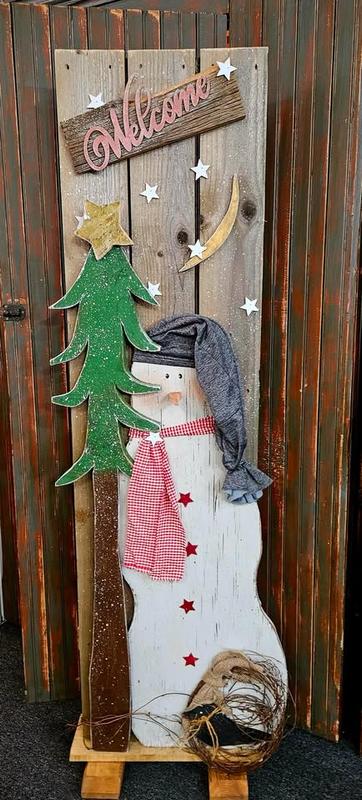Woodland Snowman Winter Porch Sitter Workshop header image