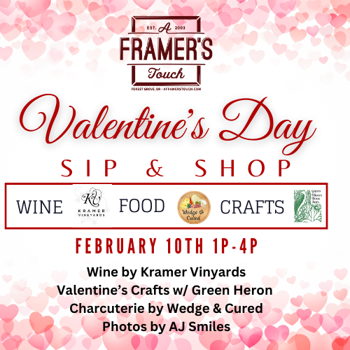 Valentine's Day Sip & Shop header image