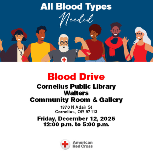 Cornelius Public Library Blood Drive | Donación de sangre de header image