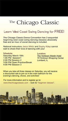 Learn West Coast Swing Dancing for FREE! Westin Lombard 3/10 header image