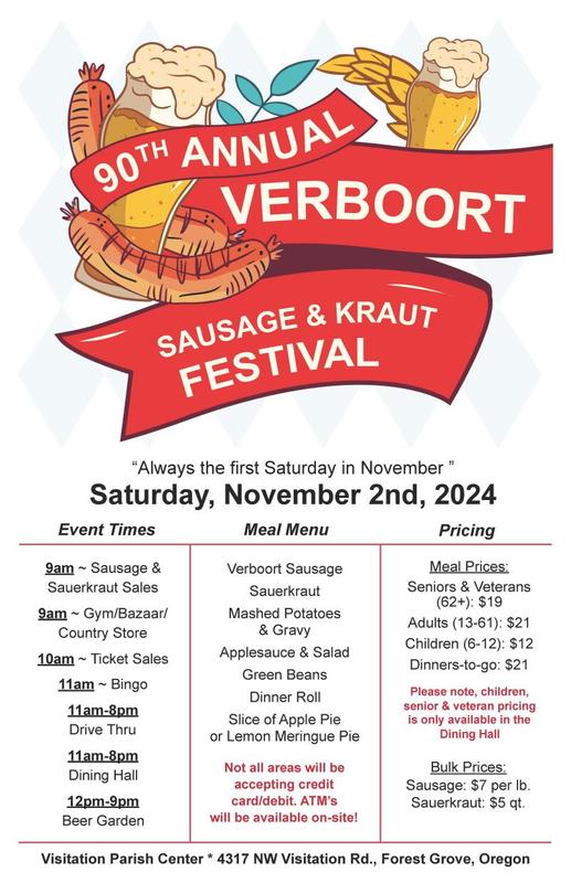 Verboort Sausage & Kraut Festival header image