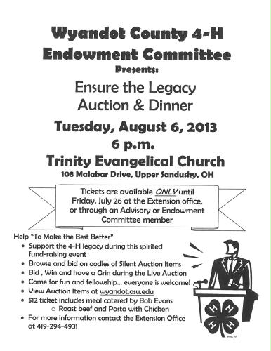 4-H  Legacy Auction and Dinner header image
