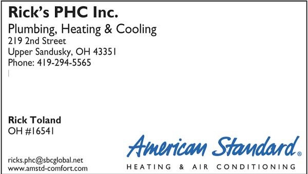 Rick's Plumbing, Heating & Cooling logo