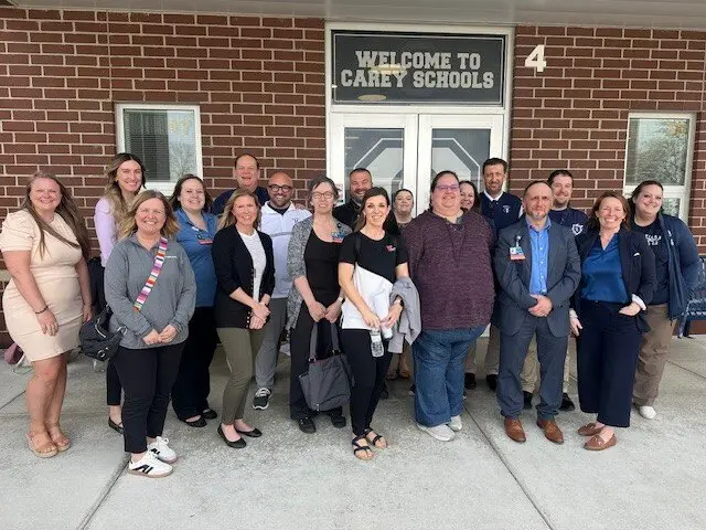Leadership Wyandot class gathered outside Carey Schools
