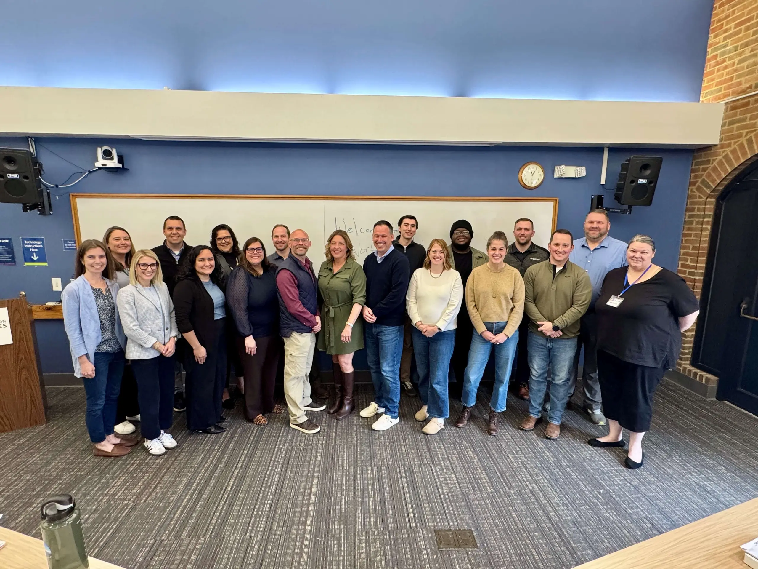 A Leadership Worthington cohort gathered in a meeting room