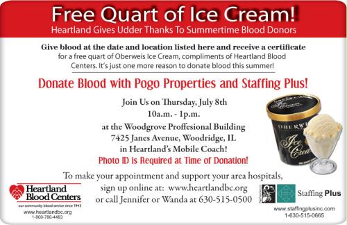 Donate Blood with Staffing Plus! header image