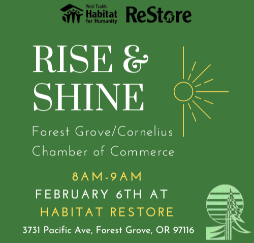 Rise & Shine: Forest Grove/ Cornelius Chamber of Commerce header image