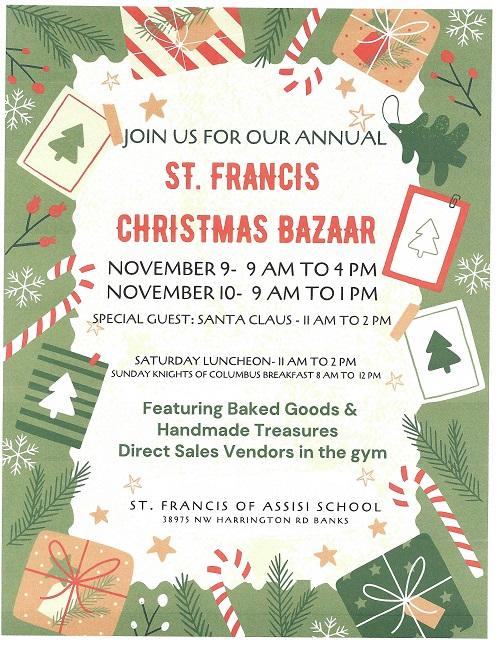St Francis Christmas Bazaar header image