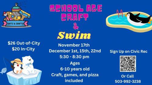 School Age Craft & Swim header image