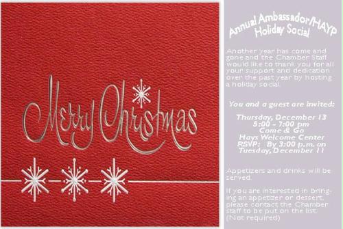 Ambassador/HAYP Holiday Social header image