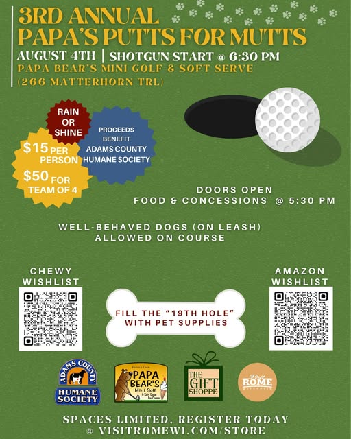 3rd Annual Papa's Putts for Mutts header image