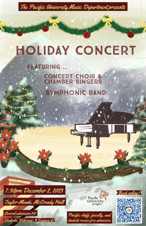 Pacific University Holiday Concert header image