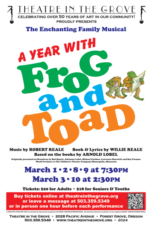 Theatre in the Grove: A Year with Frog and Toad header image