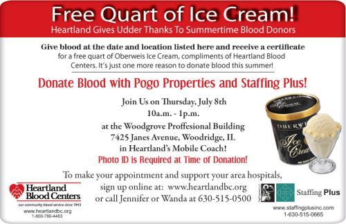 Donate Blood with Staffing Plus! header image