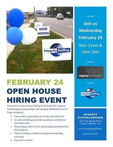 Open House and Hiring Event header image