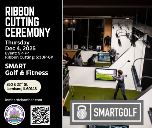 2025 Ribbon Cutting - SMART Golf & Fitness header image