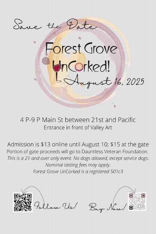 Forest Grove Uncorked header image